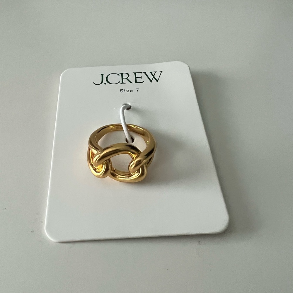 J.Crew Metal Loop Ring, Size 7 (NWT)